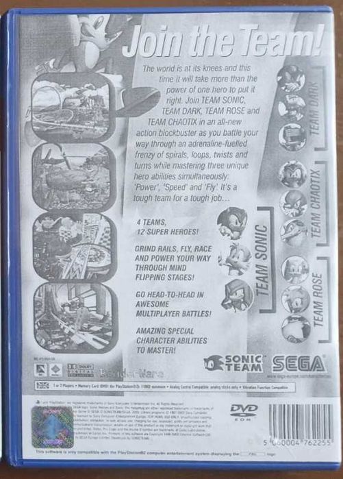 Sony PlayStation 2 Sonic Heroes Europe PAL англійська версія 2