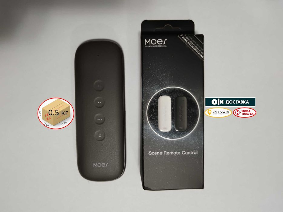 Новий смарт пульт MOES Tuya Zigbee на 4 кнопки (12 сценаріїв)