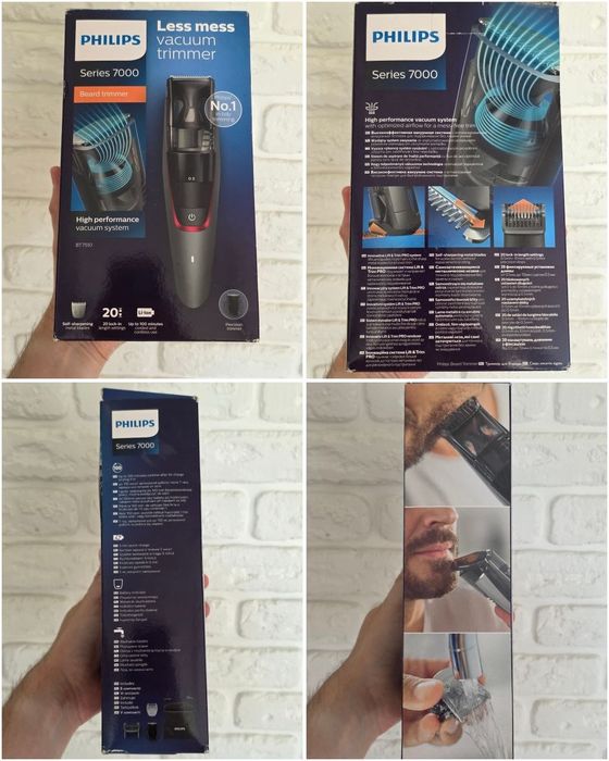 Триммер для бороды , машинка для стрижки волос Philips BT7510 чек, полный комплект (Philips Series 7000)