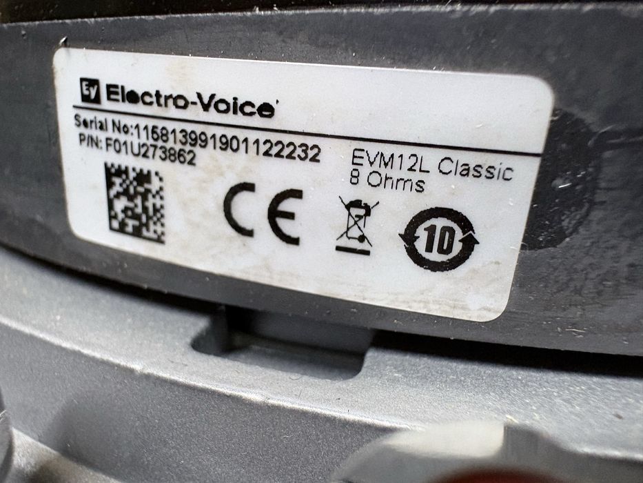 2 Glośniki gitarowe (nie jest to V30) Electro-Voice EVM-12L