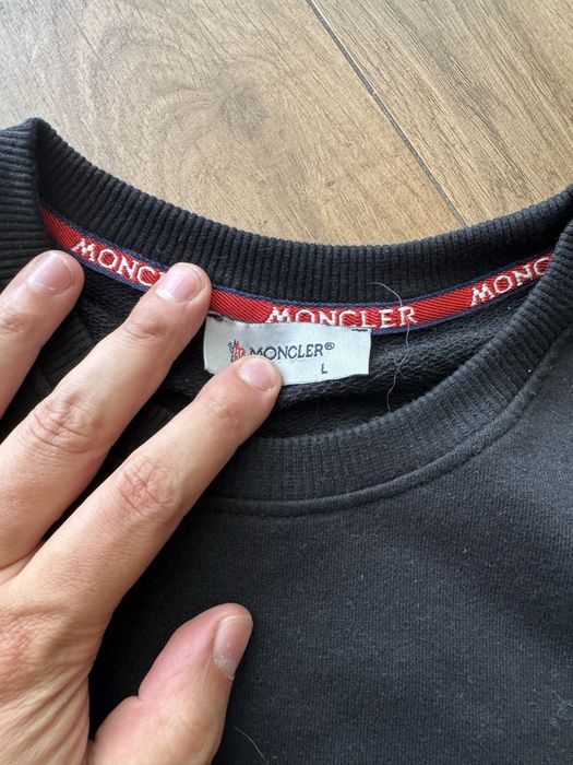 Moncler bluza męska L – czarna, logo na przodzie