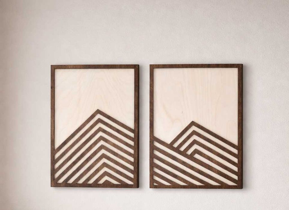 Nowoczesny panel ścienny 3D drewniana dekoracja do salonu / sypialni