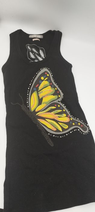 Bluzka damska na ramiączkach motyl