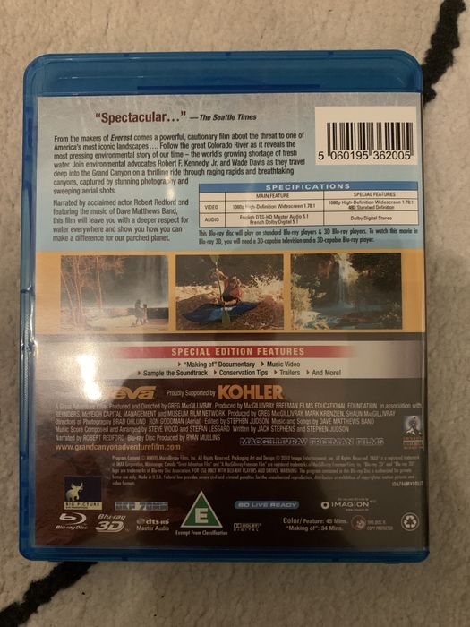 Grand Canyon Adventure River at Risk Blu Ray 3D