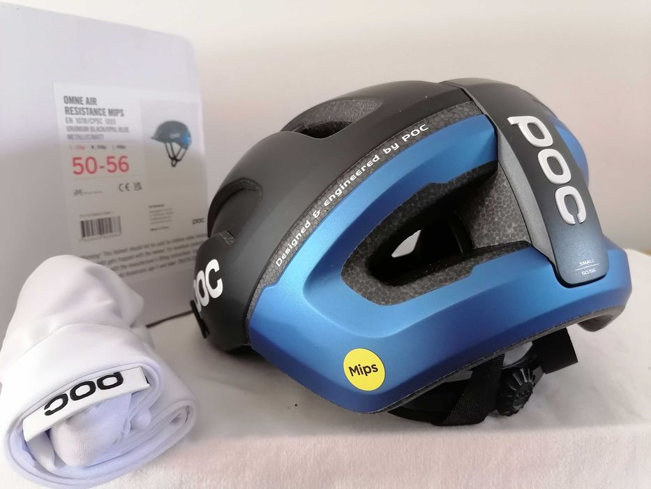Kask rowerowy Poc Omne Air Resistance Mips Black Opal Blue S 50-56cm