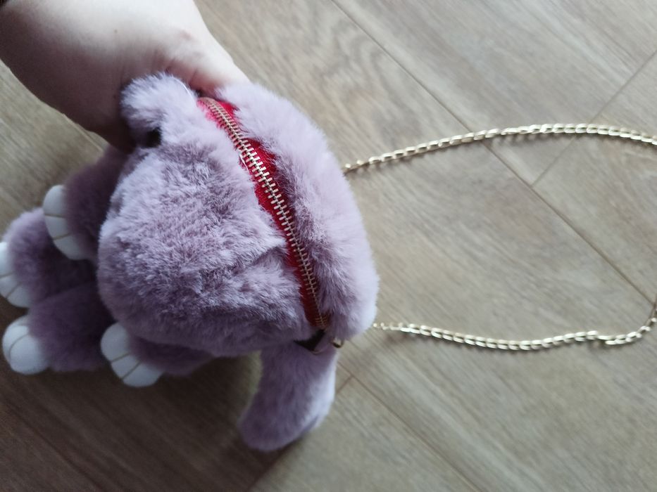 Królik pluszowy torebka plecak na łańcuszku