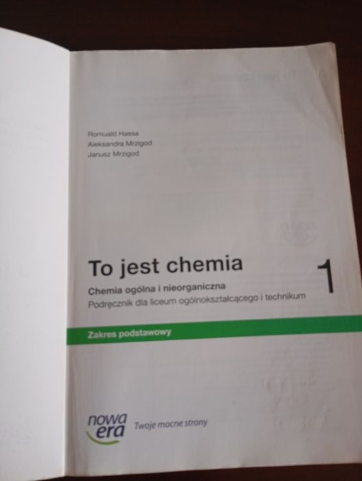 To jest chemia 1 Podręcznik dla liceum i technikum.