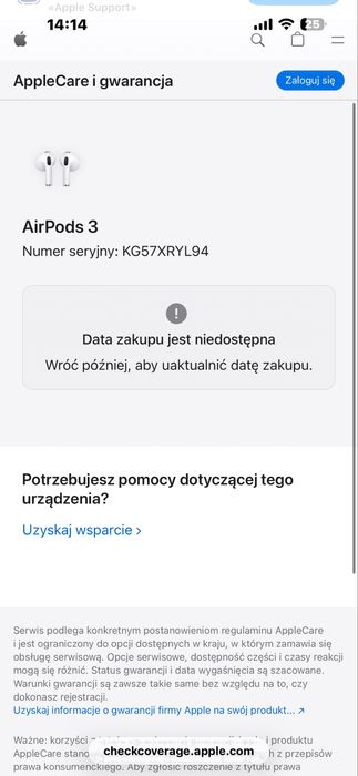 Słuchawki Apple Airpods 3