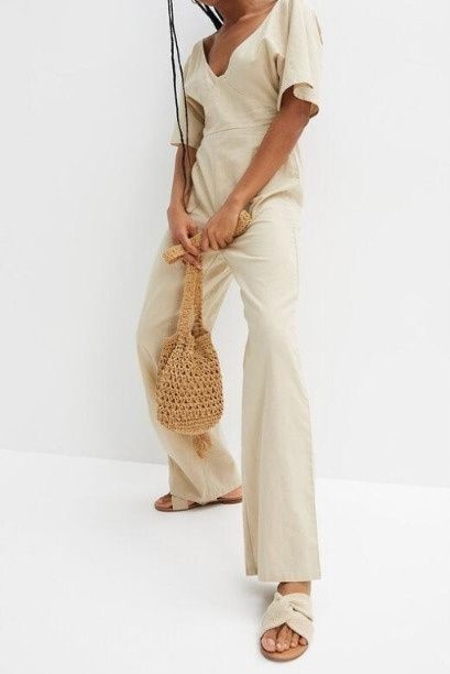 B.P.C kombinezon lniany piaskowy ^48