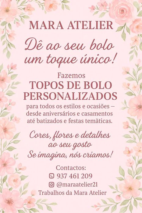 Topos de Bolo Personalizados