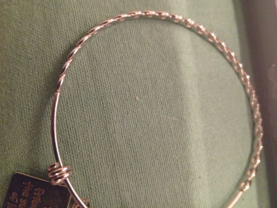 Pulseira em aço inoxidável, com vários berloques temáticos (charm bracelet)