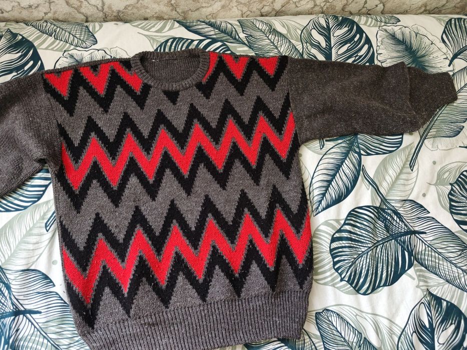 Klasyczny Sweter Męski Wzorzysty