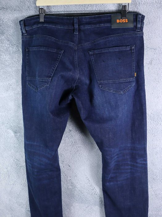 Hugo Boss maine regular fit orange męskie jeansy spodnie stretch W38