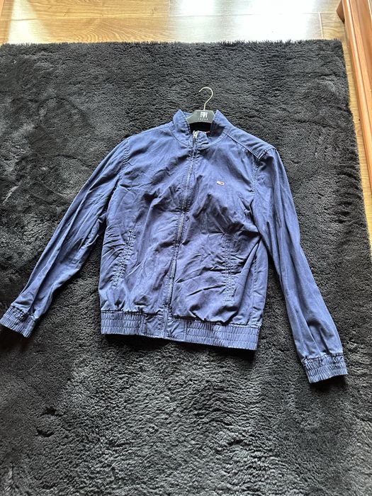 Tommy Jeans Kurtka Męska Granatowa Bomberka Przejściowa Rozmiar L Oryginał Zamek Lekka Casual Stan Bardzo Dobry