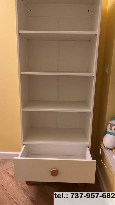 regał z półkami i szufladą Pinio Iga 186cm wys.