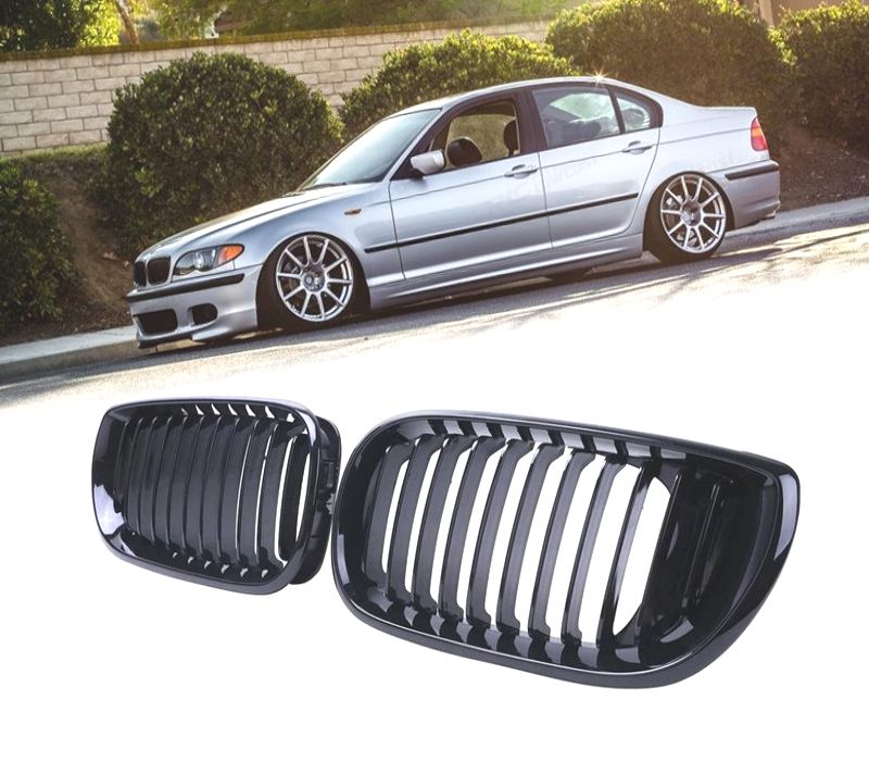 GRELHAS FRONTAIS BMW E46 BERLINA TOURING 01-05 PRETO BRILHANTE