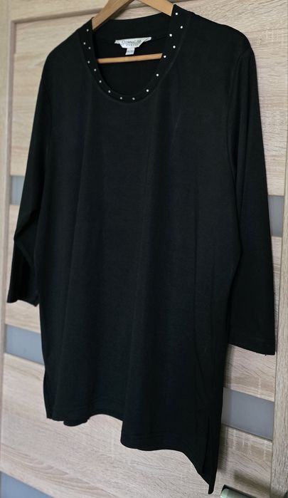Bluzka czerń kryształki 46 / 48 Donna Lisa