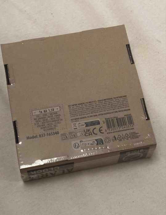 Budzik zegarek Quartz nowy Szary