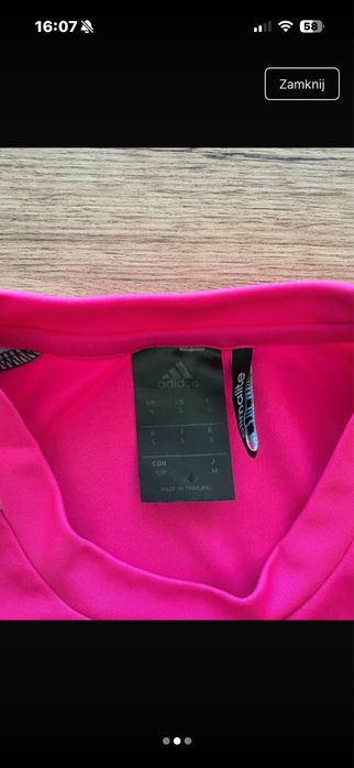 Koszulka treningowa Adidas Różowa Climalite