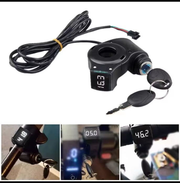 вольтметр ключ замок самокат вело мото мопед скутер voltmeter