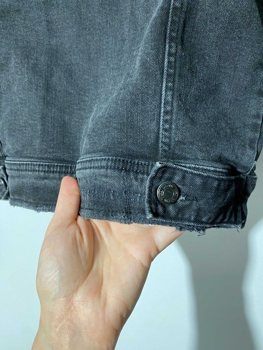 jak Nowa katana szara Zara grafit XS 34 elastyczna kurtka jeans basic