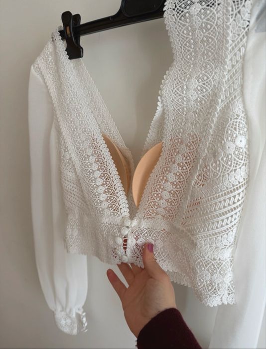 Vestido de Noiva Minimalista / Boho Chic – Tam. P Excelente Estado)