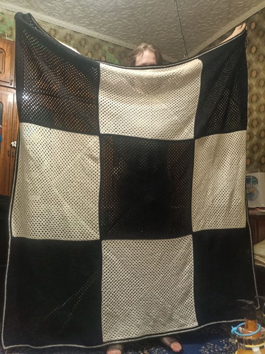 Плед вязаный крючком
