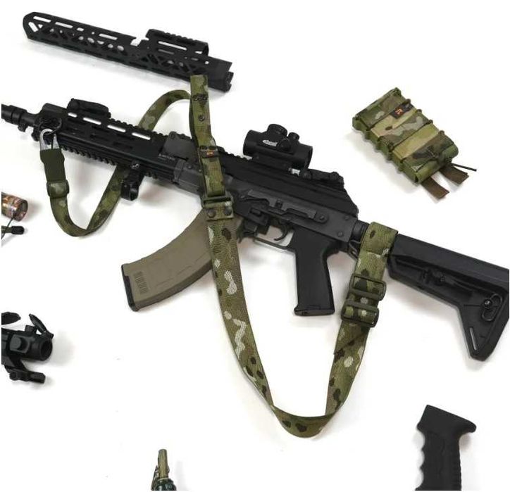 Збройовий ремінь одно-двоточковий з додатковим кріпленням