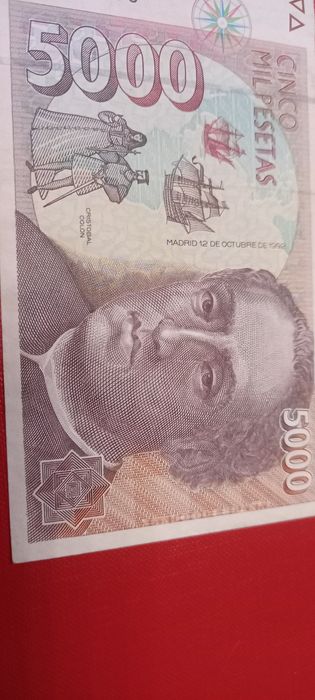 Banknot 5000 peset Hiszpania