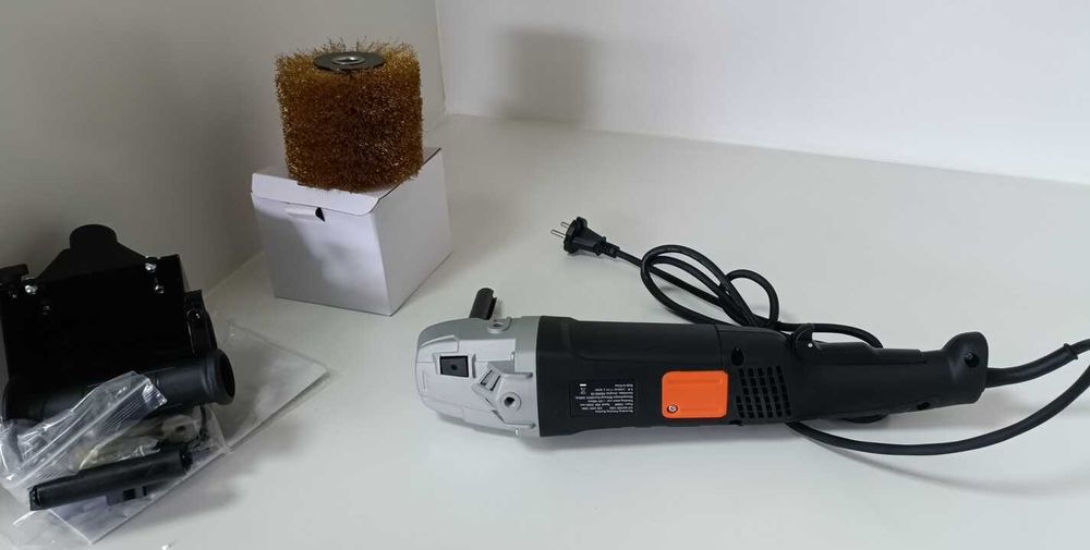 maquina escova aço Máquina de polimento e brunimento  máquina elétrica para brunimento de metal com roda de brunimento de fio de aço