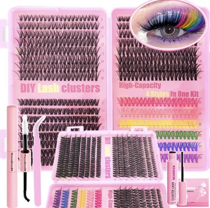 Накладні вії набір для нарощування вій 30-40-50д накладные реснички