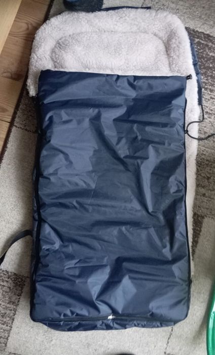 Дитячі санчата на колесах з капішоном.