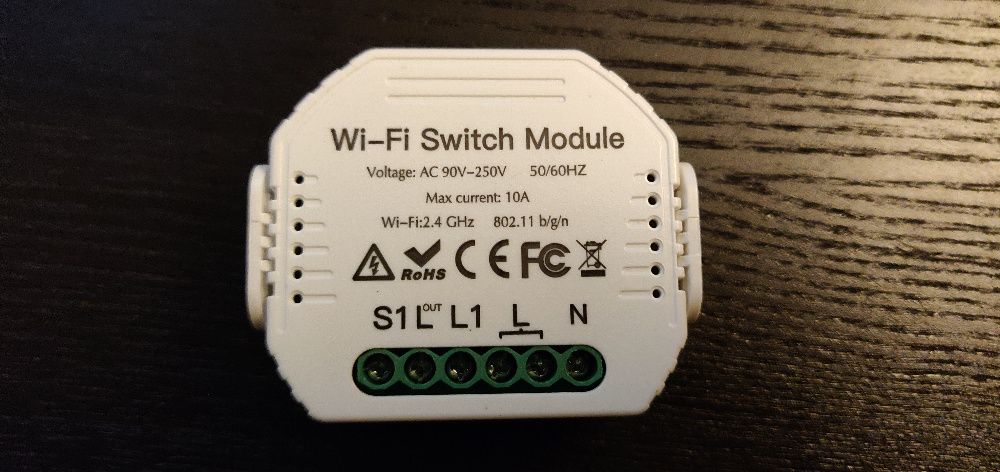 Modulo interruptor IOT TUYA - 1 Circuito - Controlo 2 vias