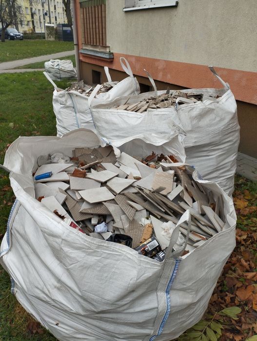 Wywóz gruzu , odpadów poremontowych dostawa odbiór worków Big Bag