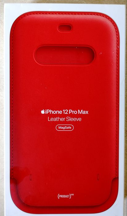 Etui do iPhone 12 Pro max Czerwony, Leather APPLE z MagSafe do Apple