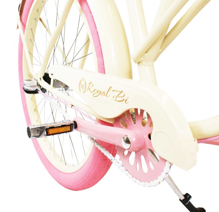 Rower beach CRUISER miejski 26 / 28 LILY damski damka RoyalBi kremowy