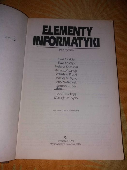 Elementy informatyki Sysło