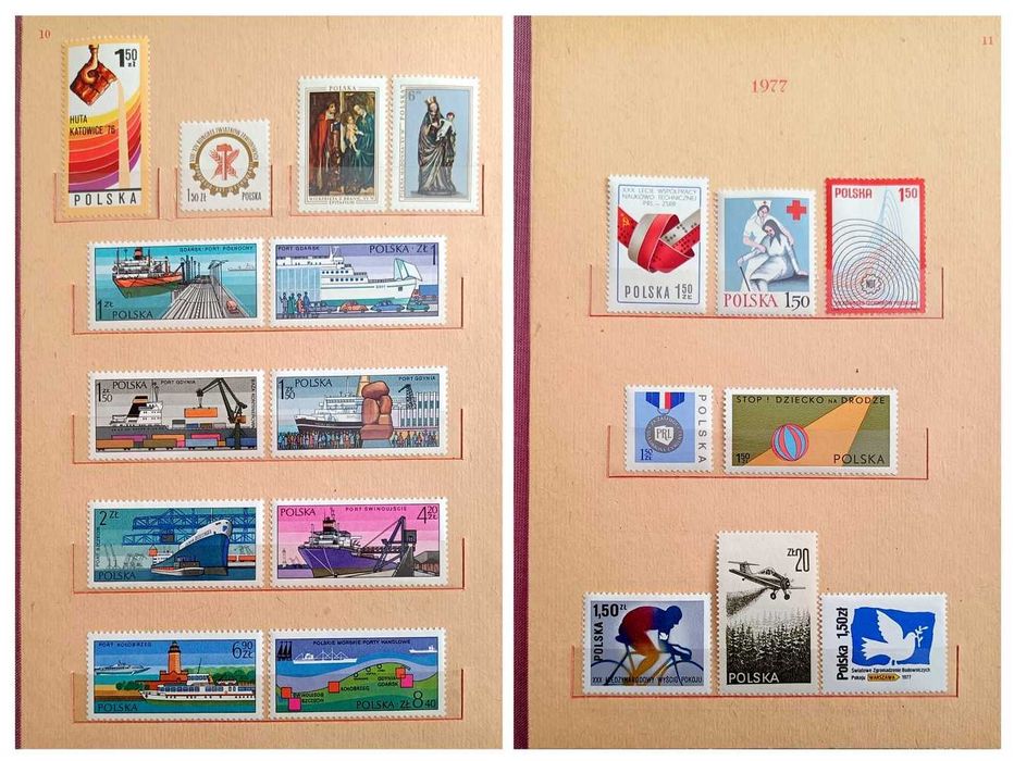 Klaser jubileuszowy Tom XII+ znaczki** - rok 1976-77