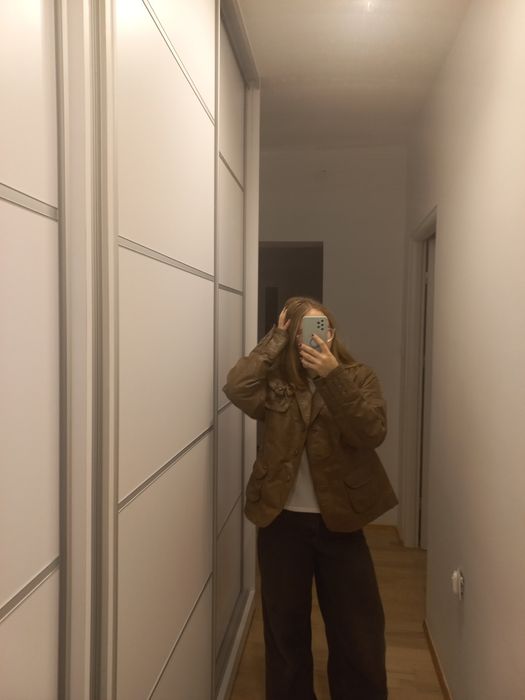 Brązowa kurtka skórzana vintage