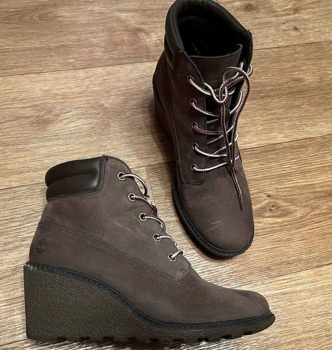 Ботинки на платформе женские,танкетка,сникерсы, Тимберлэнд, Timberland