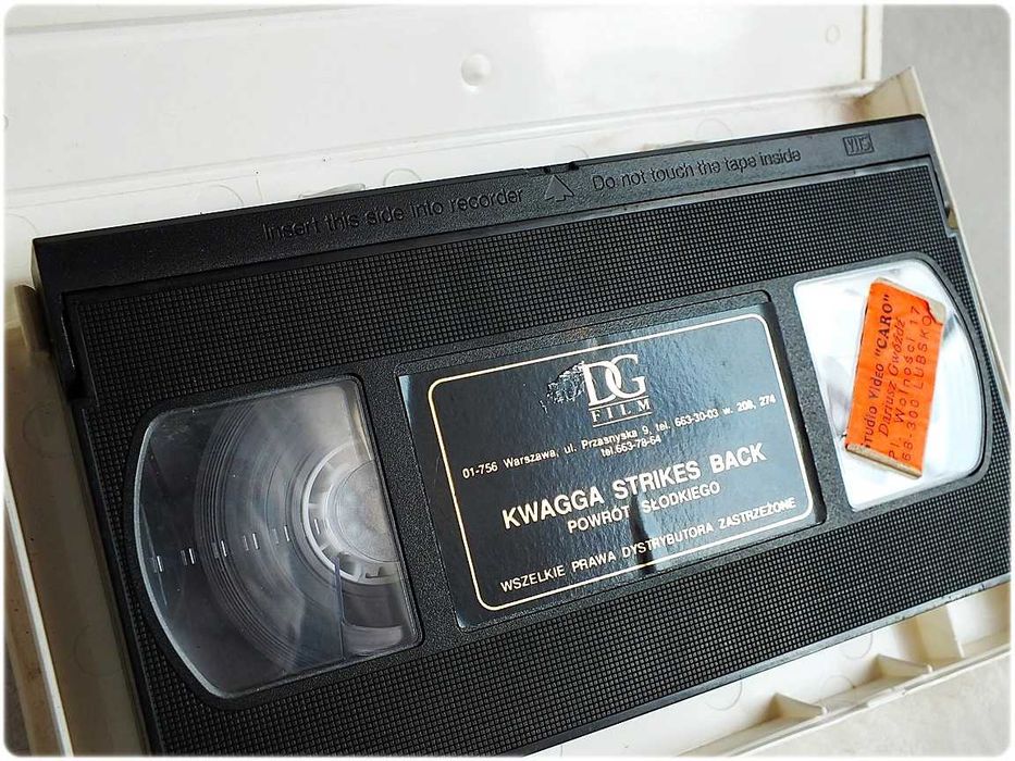 Kaseta VHS Powrót Słodkiego''Kwagga Strikes Back'' Film Video ORYGINAŁ