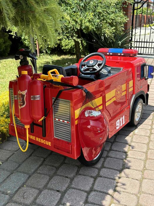 Auto Na Akumulator Straż Pożarna Akumulator 12V 10Ah Czerwony