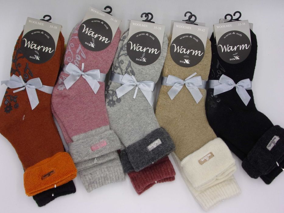 Skarpety antypoślizgowe damskie ABS. Roz.35-38 oraz 39-42, 2 pary .