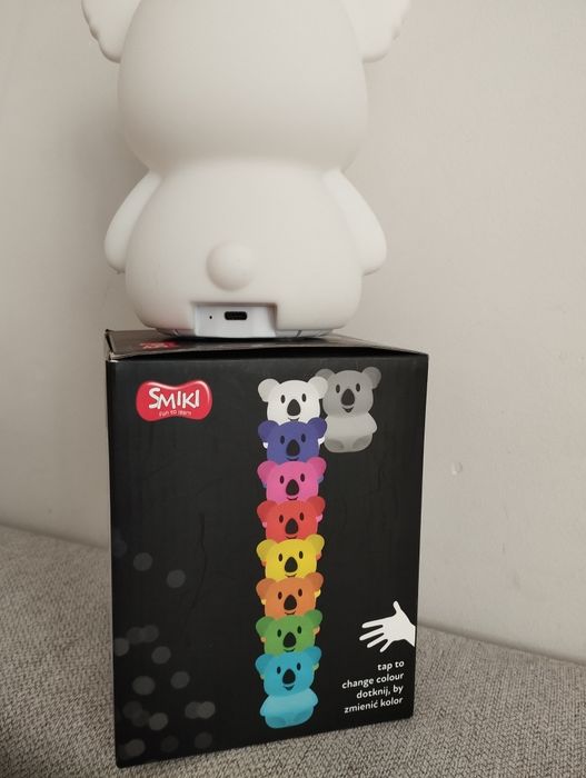 Silikonowa lampka z głośnikiem Smiki miś koala jak nowa