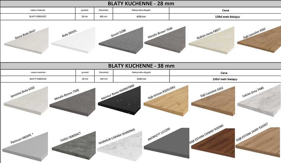 Zestaw Mebli Kuchennych szary połysk 240 cm - szybka wysyłka