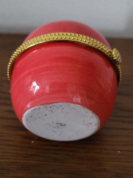 Ceramiczna szkatułka na biżuterię jabłuszko, stan bardzo dobry