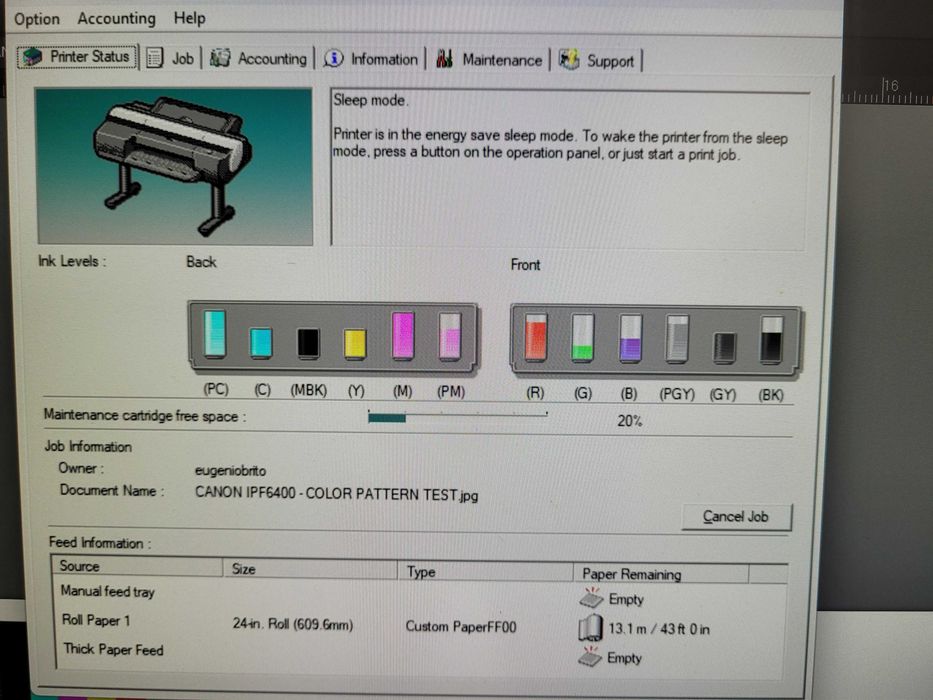 Plotter Canon IPF6400 (24 polegadas)