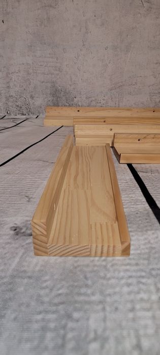 5x półka wisząca drewniana 40 60 i 80cm cena za komplet