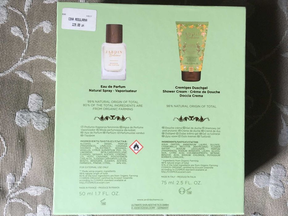 Jardin Boheme - Nuages de coton - woda perfumowana + żel pod prysznic
