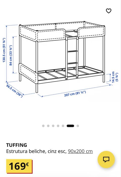 Beliche IKEA TUFFING 90x200
